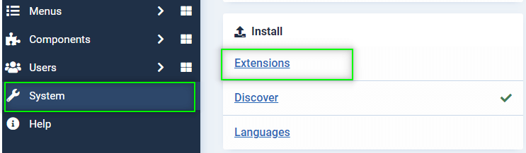 Install Extensions on Joomla 4 website